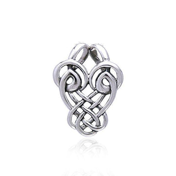 Celtic Dancing Birds Knotwork Silver Pendant TP3420 - Jewelry